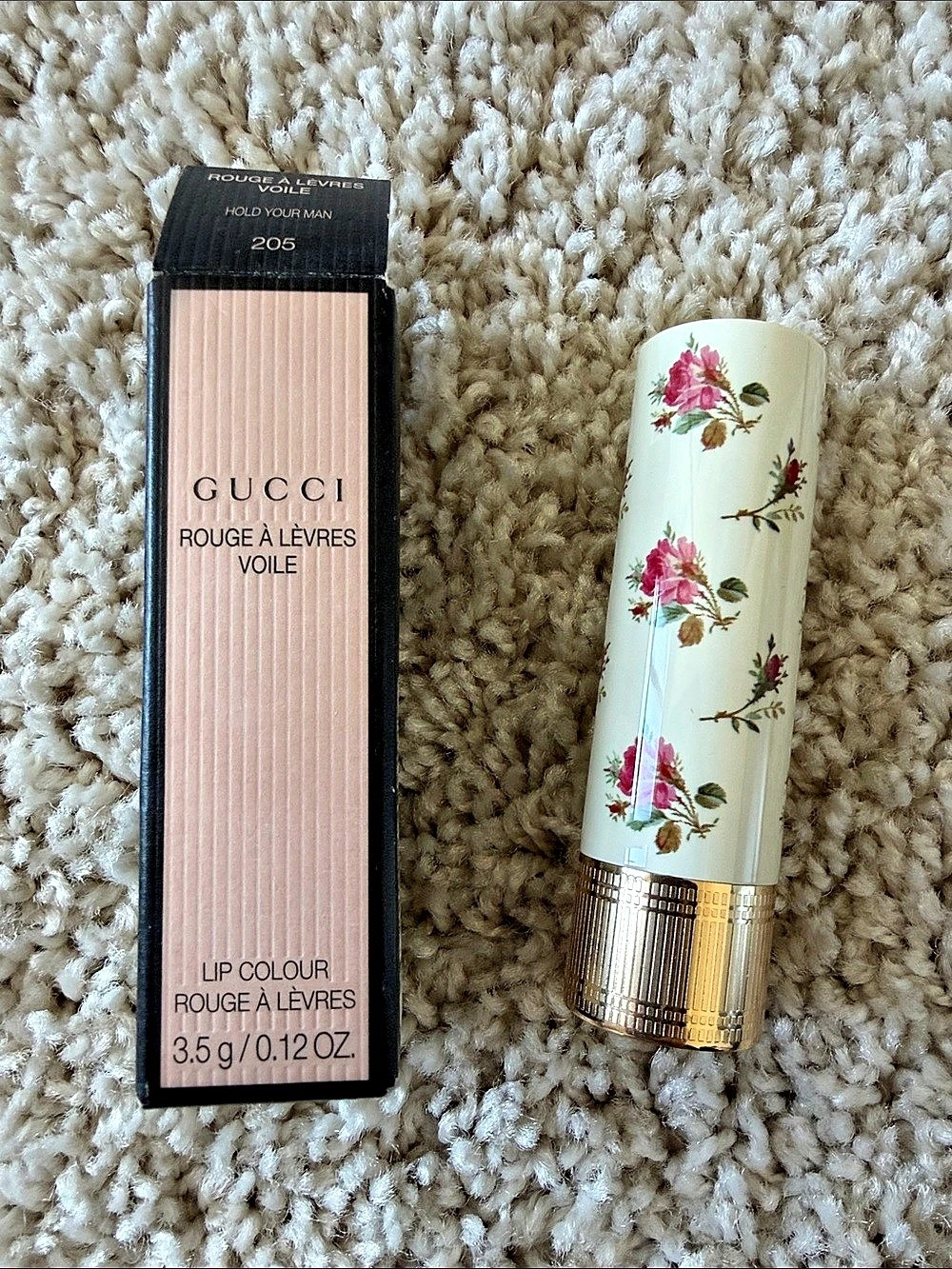 Gucci Rouge à Lèvres Voile Hold Your Man 205 Pink Lipstick NWT